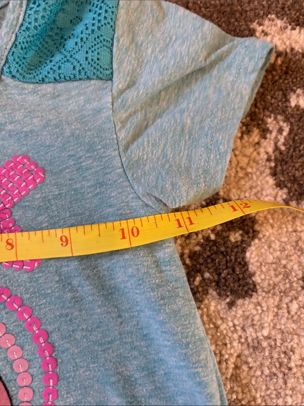 Shopkins Teal Girls' One-Piece with Pink & Yellow Graphics